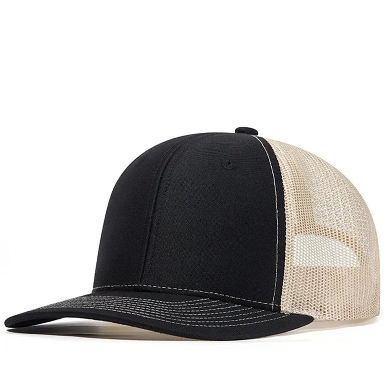 Unisex kepurė su šiek tiek išlenktu kraštu, „Trucker“ stiliaus, vyrams ir moterims, kasdienė, lauko, kvėpuojanti vasarinė kepurė