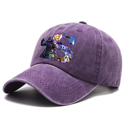 Gorra de béisbol para adulto Fortnite A-Z Letter, para hombre y mujer, ajustable, de denim lavado, estilo retro hip hop, sombrero para el sol, accesorio para deportes al aire libre, regalo