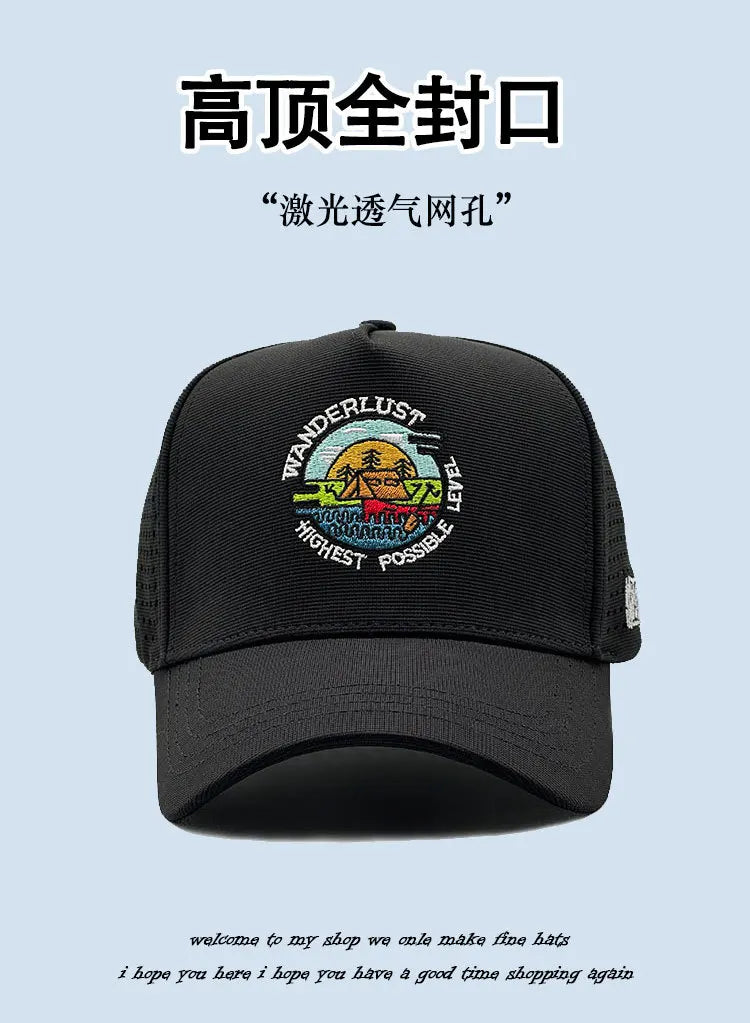 Big Size Closed Back Baseball Caps Mesh Breathable Trucker Caps for Big Heads Men Extra Large Head High Top Sports Cap 60cm 65cm