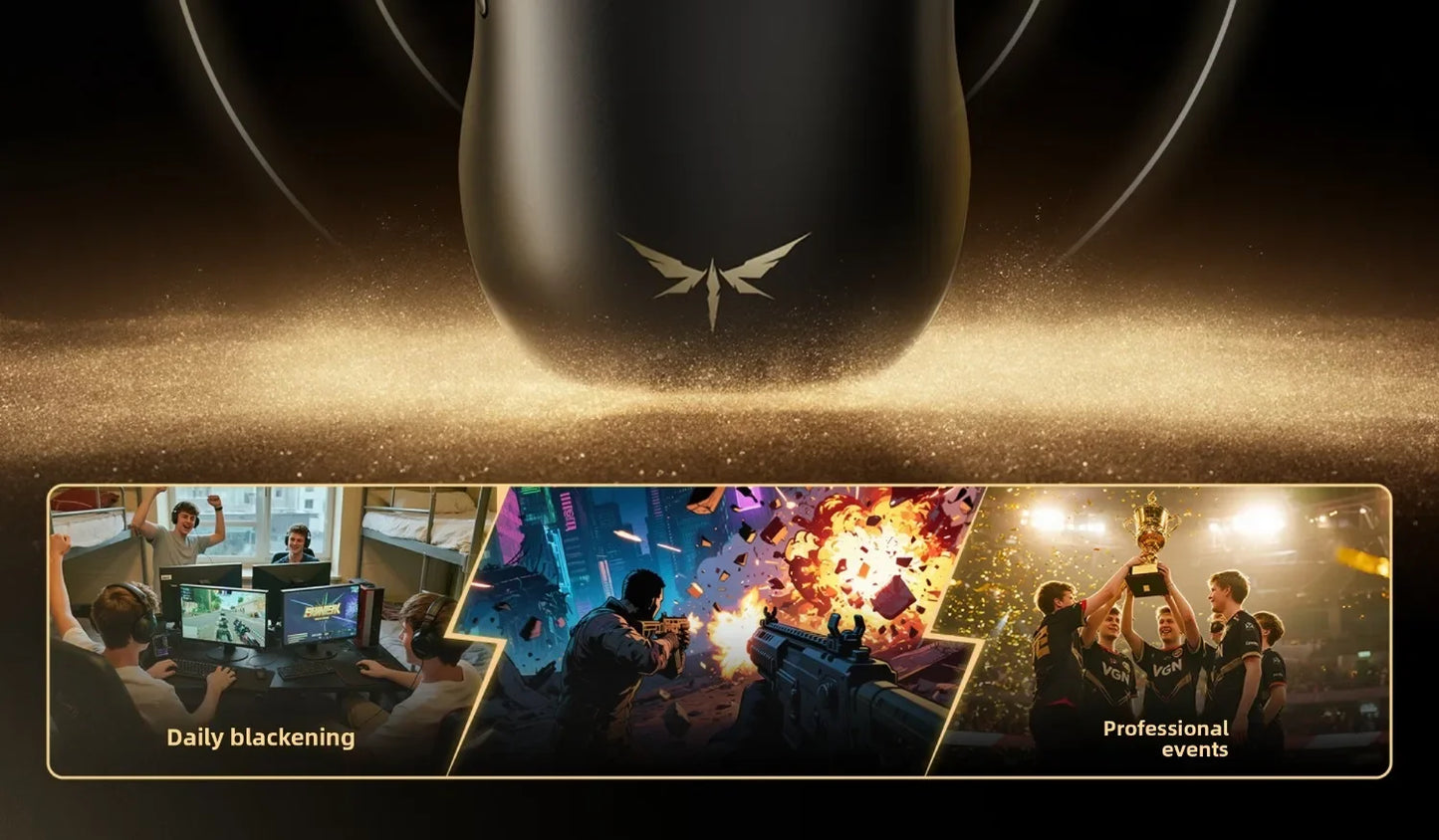 Rato Gaming Esports VGN Dragonfly F2 ProMax/Ultra 42000DPI 0.125ms para CSGO, latência com/sem fios, Dual 8K, 3 modos, PAW3395/3950