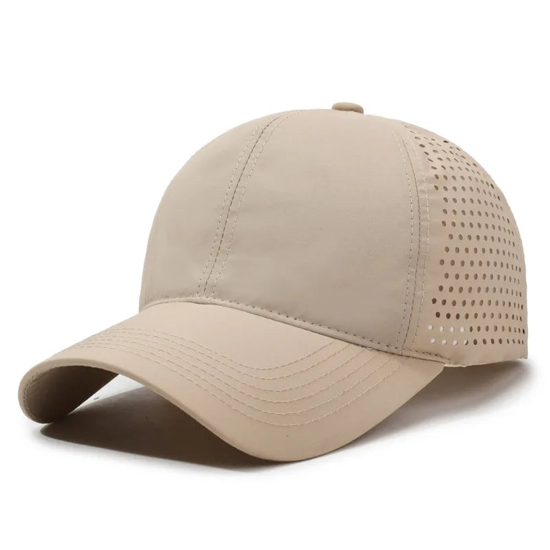 Breathable Mesh Baseball Cap Unisex  Casual Style Polyester Hat Lightweight Solid Color Adjustable Sun Cap for Outdoor