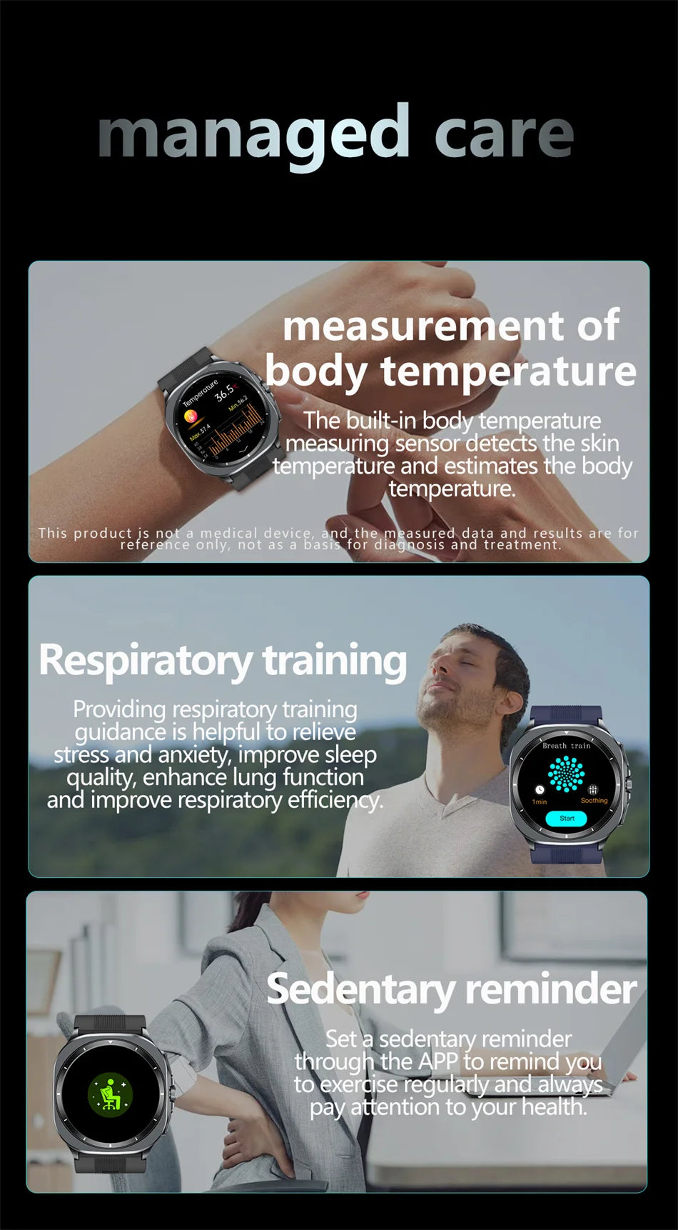 2026 New Health track Smartwatch Air Pump Airbag True Blood Pressure Health Measure Smart Watch Men Women Blood oxygen BT Call