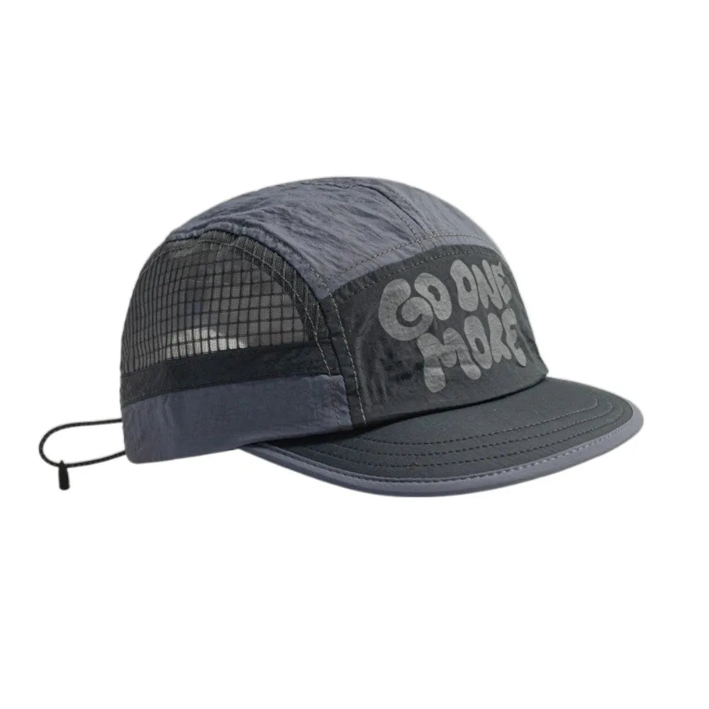 Soft Brim Quick-drying Baseball Cap Retro 5-panel Sun Protection Breathable Hat Casual Hip-hop Hat Mesh Running Caps