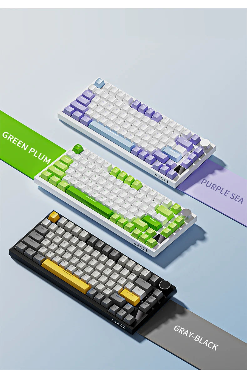 Teclado mecánico gaming AJAZZ AK820 Pro con cable e inalámbrico, switches intercambiables en caliente, retroiluminación RGB trimodo, diseño compacto 70%, PC/Mac
