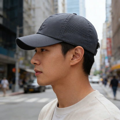 Hat Men Spring Summer Solid Color Mesh Cap Baseball Cap Women Autumn Korean Edition Sunscreen Hat Mesh Breathable Peaked Cap