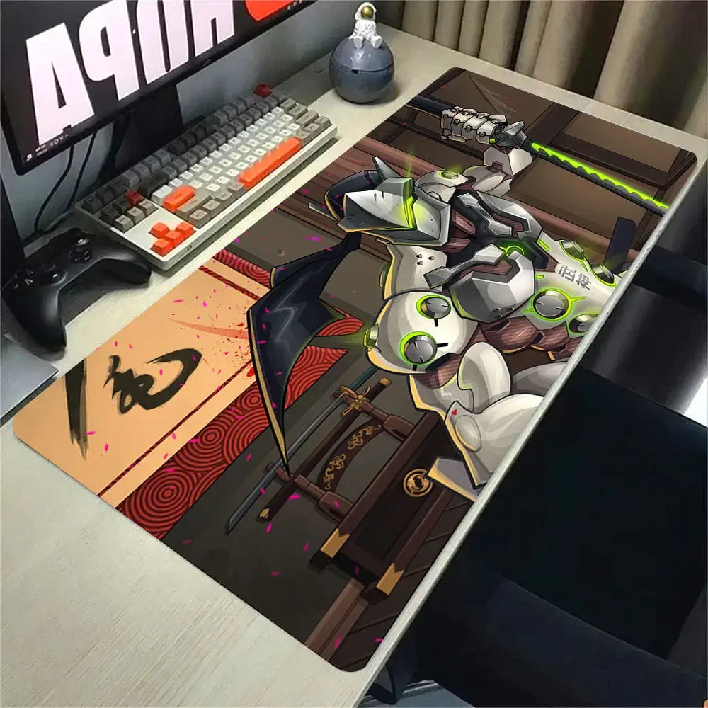 Produit gaming premium Fraquane, Overwatch 2 Gaming Accessories Mouse Pad Gamer Cabinet Pc Big Desk Mat Computer Keyboard Desks Xxl Mousepad Anime Large Mausepad
