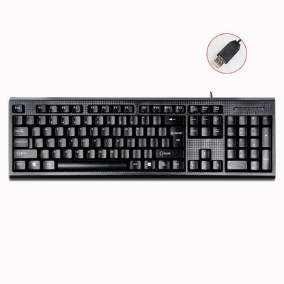 Teclado individual Q9 USB de porta quadrada, para escritório, empresa e casa, PS2 de entrada redonda, com fios, para computador de secretária