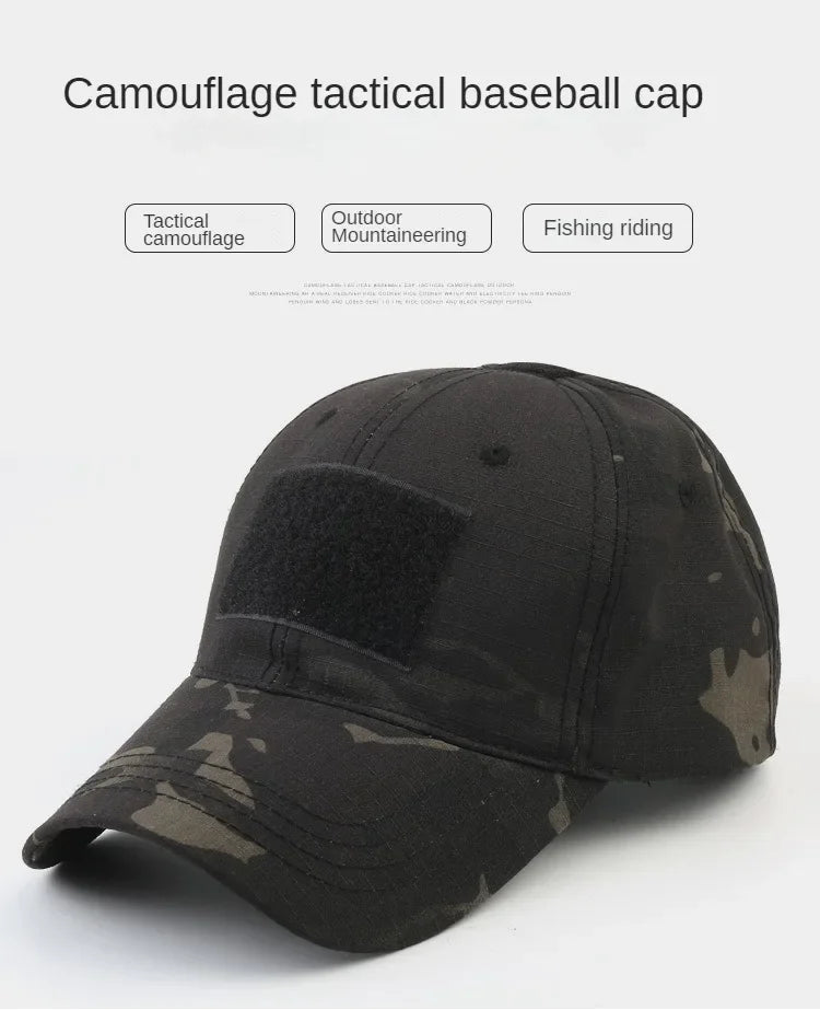 Camouflage Baseball Cap Outdoor Men's Tactical CP Adjustable Hat Sports Cycling Duck Tongue Cap
