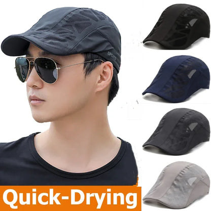 Unisex SPORTS Letter Printed Quick-drying Baseball Cap Sunhats Outdoor Summer Breathable Mesh Sunshade Caps Beret Visor Golf Hat