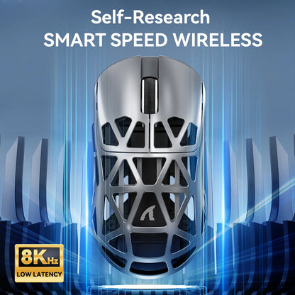 Bezprzewodowa mysz gamingowa Attack Shark R2 PAW3950 8K ze stopu magnezu, lekka mysz gamingowa Bluetooth Tri-Mode do gier/biura