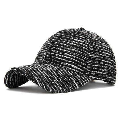 FS Fashion Black White Striped Baseball Cap For Men Casual Korean Street Women Hat Summer Streetwear Trucker Hats Gorra Hombre