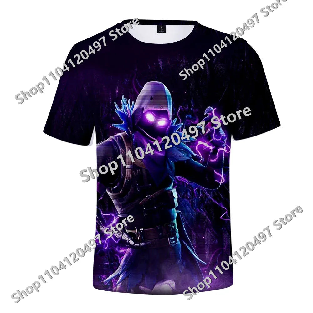 Japán anime Fortnite nyári póló férfiaknak és nőknek, Battle Royale, rövid ujjú, hétköznapi, kényelmes, laza Harajuku streetwear
