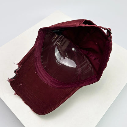 New Unisex Notch Solid Personal Baseball Hats Breathable Broken Style Sunshade Casual Peaked Caps Versatile Distress Fashion ins