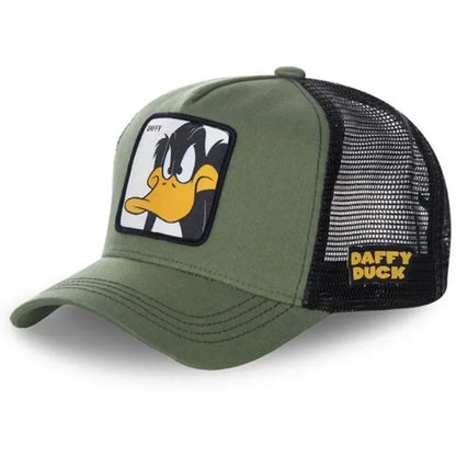 Hot Sale Unisex Anime Cartoon Cap High Quality Embroidered Patch Draw Baseball Cap Male Female Trucker Hat Mesh Hats Sun Hat
