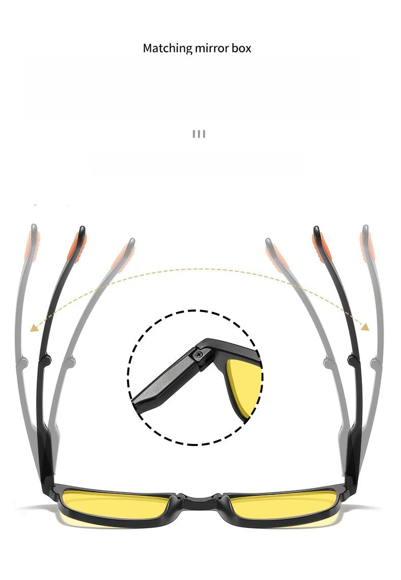 Night Vision Retro Square Women Anti Blue Light Sunglasses UV400 Men Computer Game Anti Radiation Red Orange Sleep Lens Eyewear