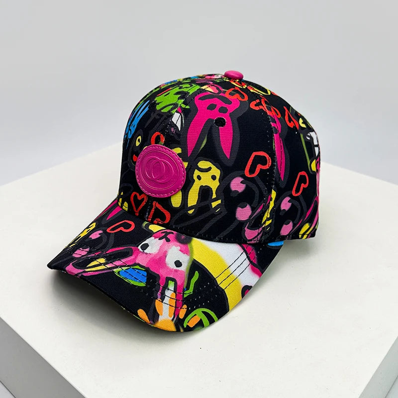 New Unisex Paintings Graffiti Letter Baseball Hats Breathable Personal Sunshade Hip Hop Peaked Caps Versatile Fashion Hardtop