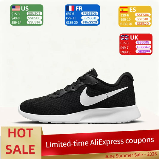 „Nike Tanjun“ – patogūs, universalūs, kvėpuojantys, žemi ir patvarūs bėgimo bateliai vyrams ir moterims – juodi DV7786-001