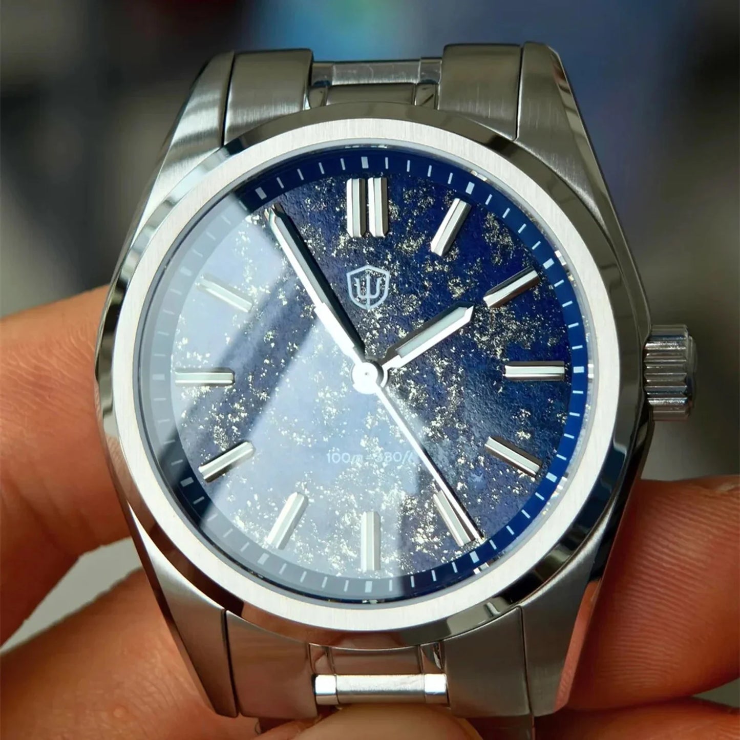 Watchdives WD0003B ‌Aventurine Dial Watch VH31 Quartz Movement Sapphire Crystal Luminous 100m Waterproof 36mm Vintage Watches