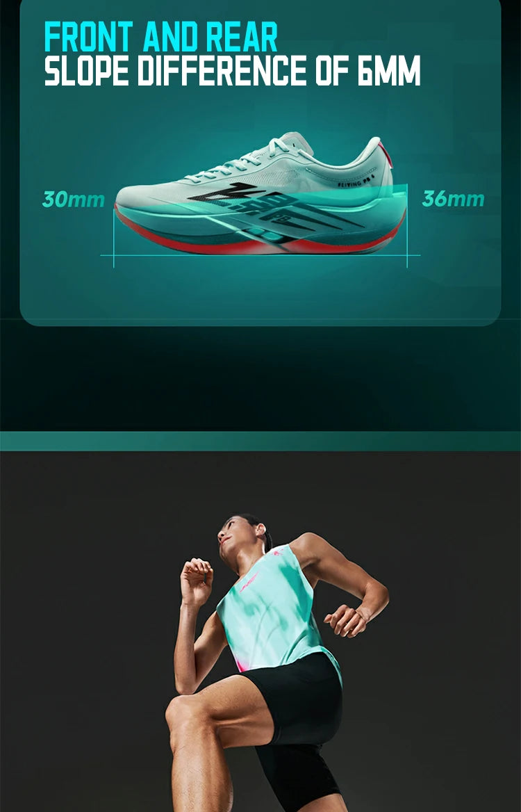 QIAODAN Feiying PB6.0 Pantofi sport de maraton pentru bărbați, model nou, cu talpă suspendată și placă integrală din carbon, adidași de alergare QDB023261299