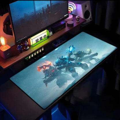 World of Warcraft Lich King-musemåtte til PC, HD-anime-gamingtilbehør, tastatur-musemåtte til laptop, XXL, gaming-skrivebordsmåtte