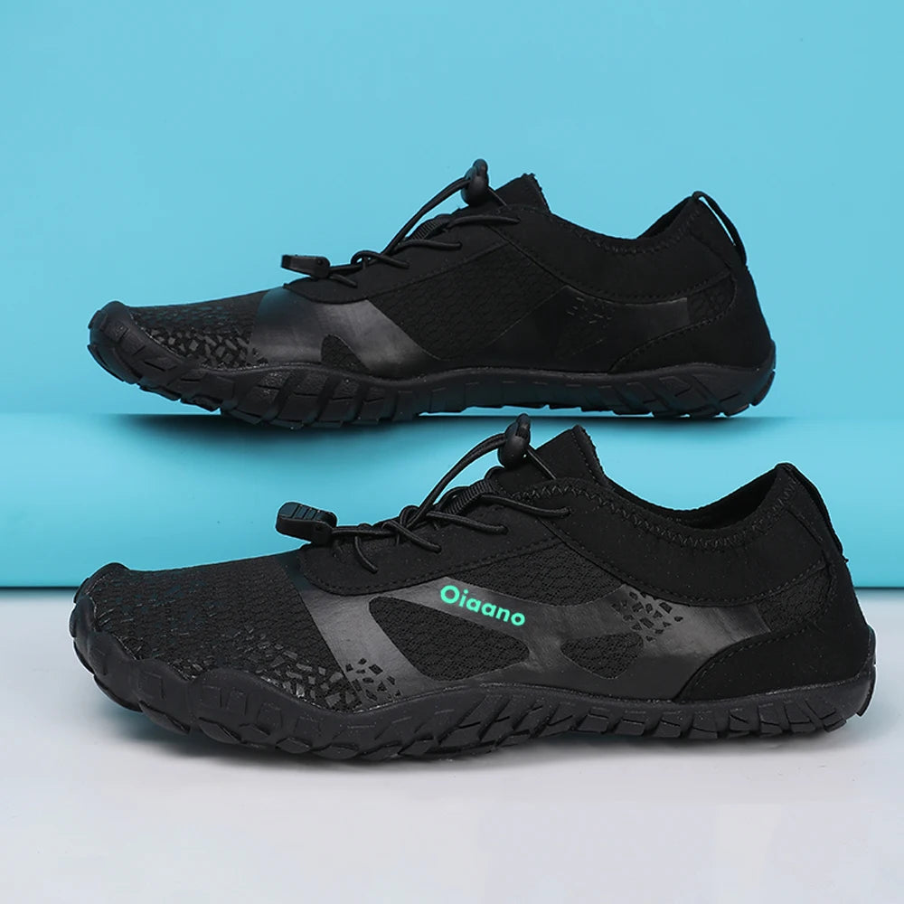 Oiaano leveäkärkiset barefoot-kengät miehille, mustat naisten urheilulenkkarit, unisex-vesitossut, miesten aqua-rantakengät, pehmeä pohja, kevyet ja hengittävät