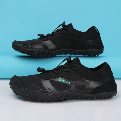 Oiaano leveäkärkiset barefoot-kengät miehille, mustat naisten urheilulenkkarit, unisex-vesitossut, miesten aqua-rantakengät, pehmeä pohja, kevyet ja hengittävät