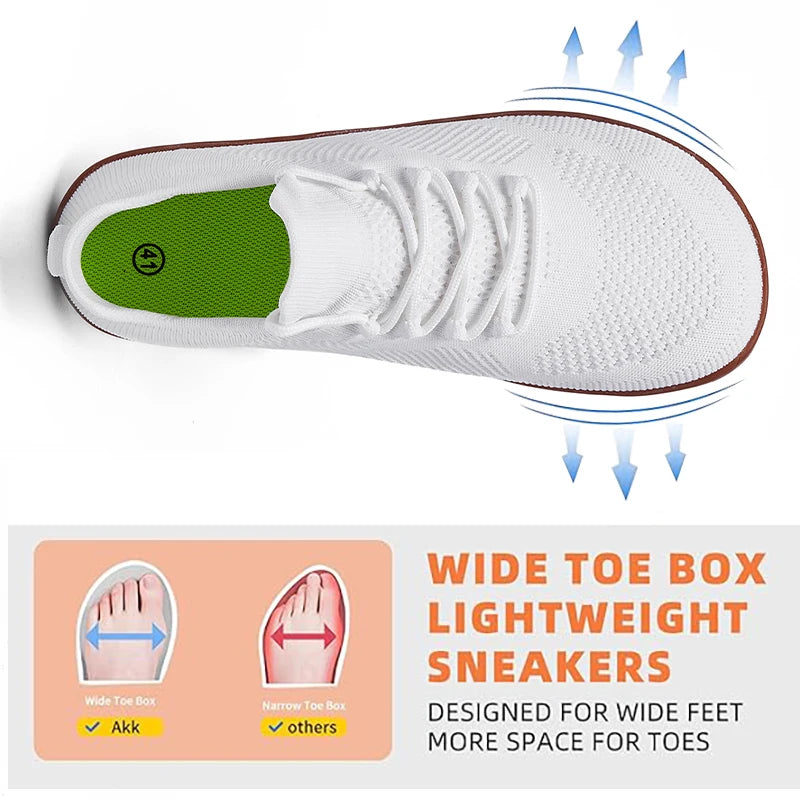 Scarpe minimaliste unisex "a piedi nudi": sneakers leggere, traspiranti e con punta larga, ideali per passeggiate casual all’aperto