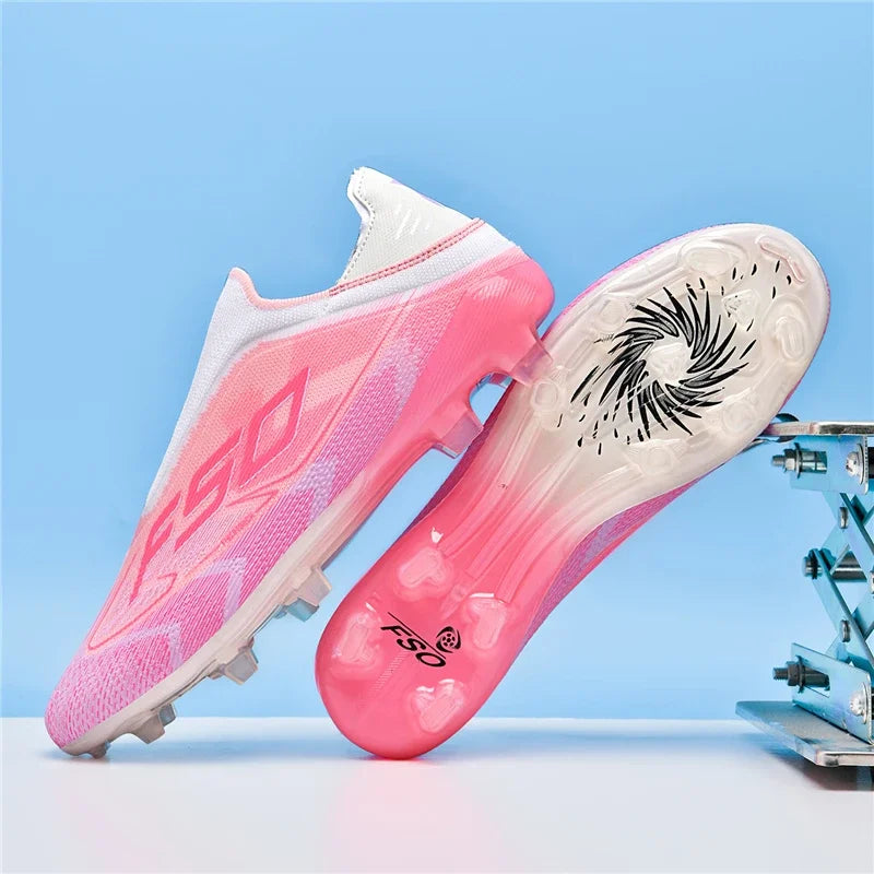 Nouvelles chaussures de football pour hommes, chaussures de sport d'extérieur, chaussures de soccer ultralégères, chaussures de futsal antidérapantes, de haute qualité, à cheville haute, respirantes, pour match
