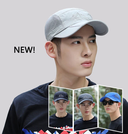 NIXHIT Outdoor Sports Foldable Thin Breathable Quick Drying Women Men's Baseball Cap Hiking Fishing Mountaineering Hat A246