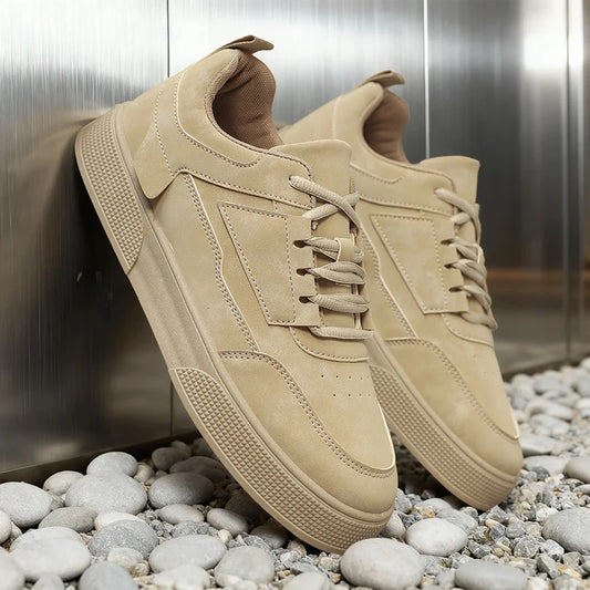 Baskets décontractées en daim pour homme - Chaussures à lacets basses et élégantes pour un usage quotidien et la mode urbaine