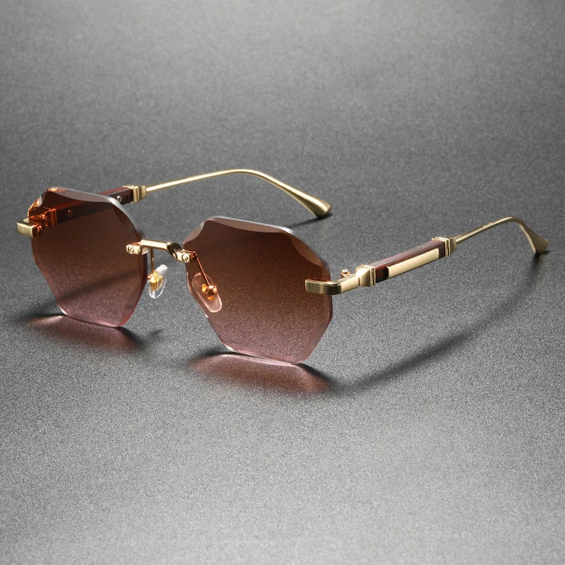 Trendy and Stylish Geometric UV-Protective Sunglasses - Fashionable Luxury Polygonal Gradient Sunglasses