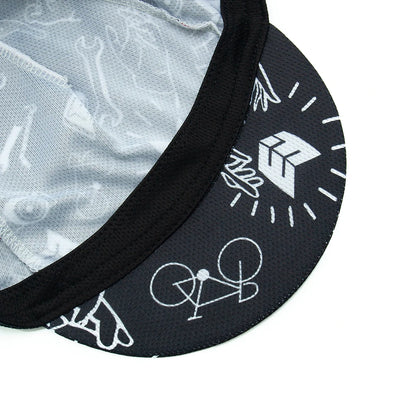 Black Cycling Cap Outdoor Sports Hat Team Bike Caps Breathable Summer Sun Protection