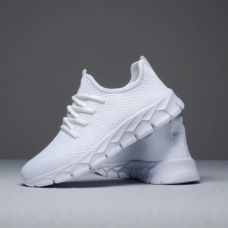 Heren sneakers van mesh, lichtgewicht damesschoenen, casual platte schoenen, heren hardloop- en sportschoenen, zachte tennisschoenen, ademende herensneakers