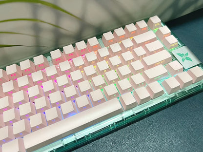 Set di keycap retroilluminati con incisione laterale da 131 tasti per tastiera meccanica con switch Cherry MX, profilo OEM, ABS, keycap personalizzati DIY