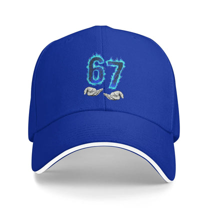 6 7 Meme Six Seven 67 Hands Meme Sun Baseball Cap Summer Unisex Men Logo Trucker Hat Sunscreen Stylish Tennis Skate Snapback Cap