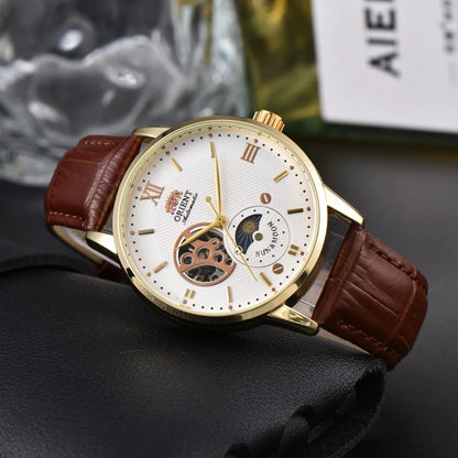 118A StoreOrient Series Sports Sun, Moon, and Stars Skeleton Mechanical Men's Sports Watch Full Functionality World Time