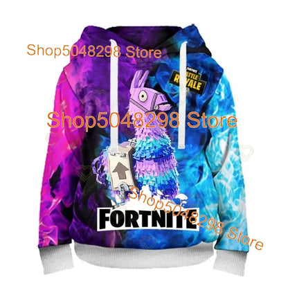 Men Women Hoodie 3D Battle Royale Print Fortnite Victory Printed Hoodies Boys Girls Hooded Streetwear Sweatshirts
