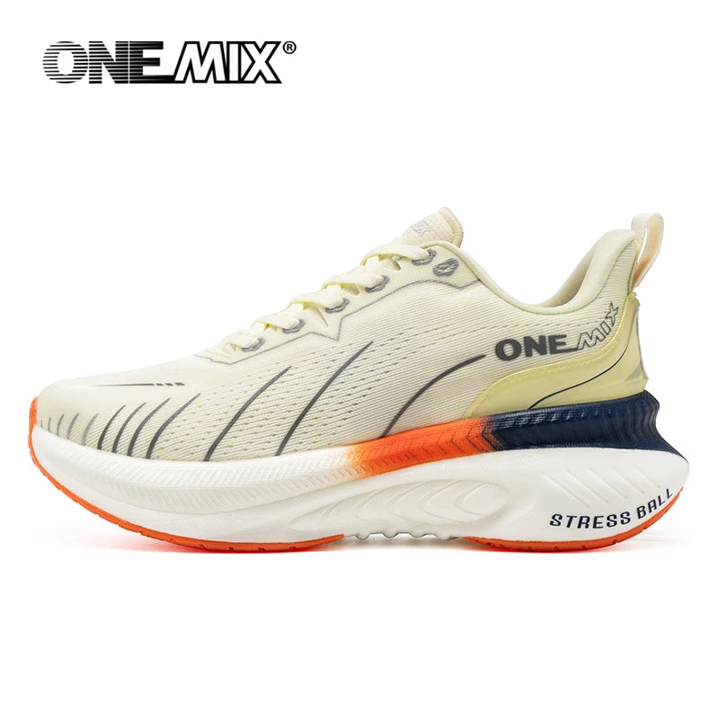 „ONEMIX“ nauji amortizuojantys bėgimo bateliai vyrams, tinkami intensyviai bėgantiems, su raišteliais, sportiniai moterims, neslystantys, lauko sportiniai vyriški sportiniai bateliai