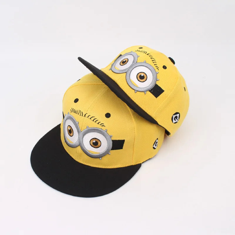 MINIONS flat-brimmed hip-hop hat Cartoon Despicable Me fashion baseball cap adjustable sun hat for boys in summer Gift
