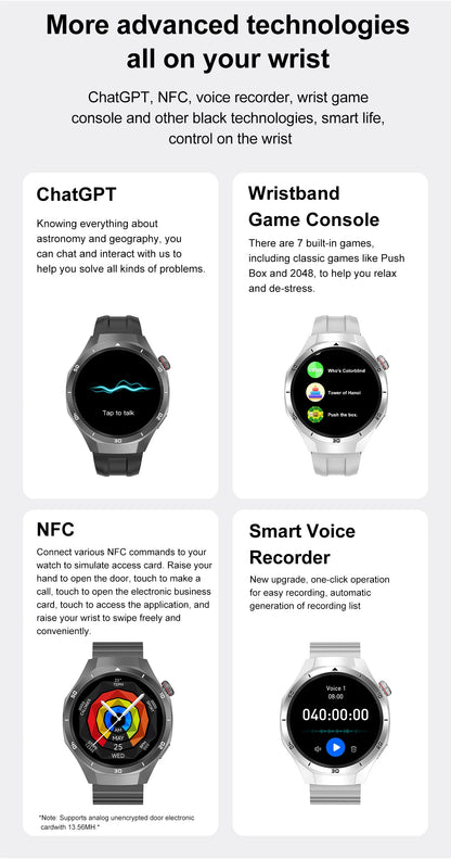 2026 New Watch 5 Pro Genuine Smart Watch GPS Map Navigation NFC Call 32GB memory Clock Built-in Video Music playback Smart Watch