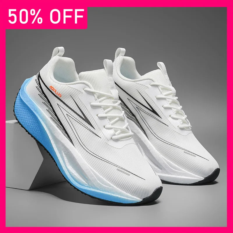 Scarpe sportive unisex alla moda in rete traspirante, scarpe da corsa professionali, scarpe sportive comode con lacci per il fitness all’aperto da uomo