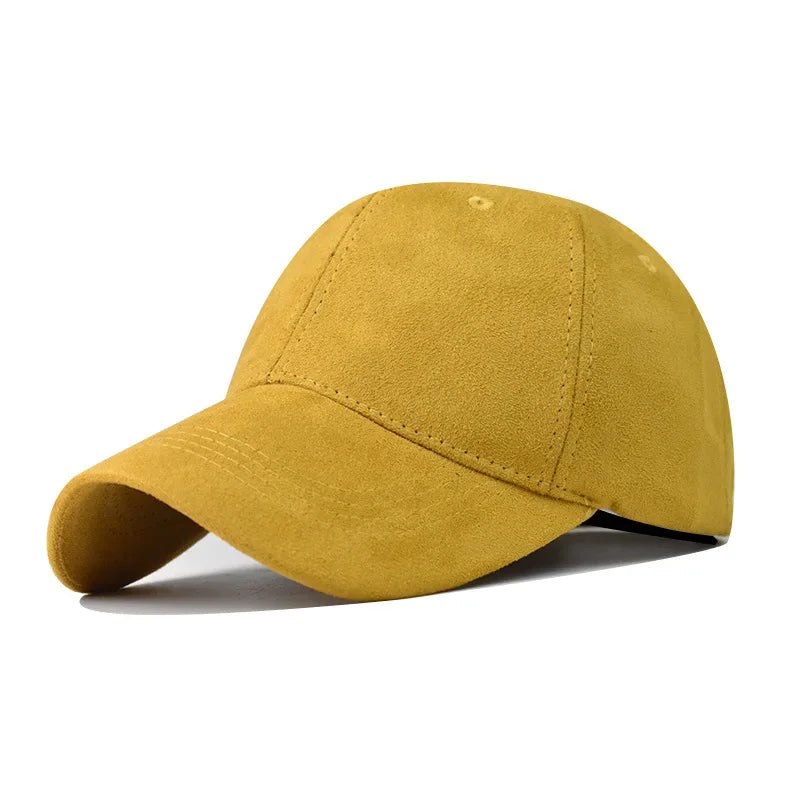 New Wholesale Suede Baseball Cap Autumn Winter for Men Women  Winter Solid Street Hat Unisex Adjustable Casual Plain Gorra Caps