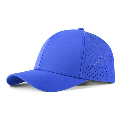 VOBOOM Șapcă de baseball pentru bărbați, cu uscare rapidă, din plasă tăiată cu laser, cu bor curbat, tip snapback, pentru alergare în aer liber și călătorii, negru