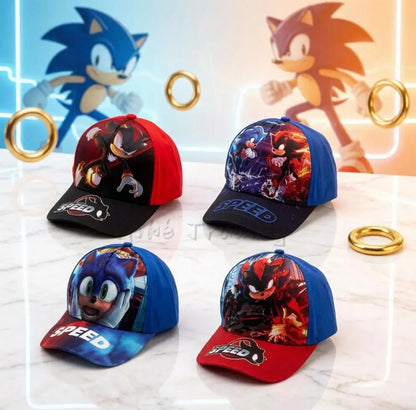 Última novedad: gorra de béisbol infantil ajustable de 48-54 cm con estampado Sonic, colas de anime, Knuckles, sombrero de sol Shadow, erizo azul, gorra para bebé para actividades al aire libre, regalo