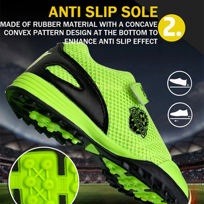 Chuteiras de futebol para criança menino/menina Tf com fecho de velcro, sem pitões, para lacrosse, iniciantes em críquete e basebol