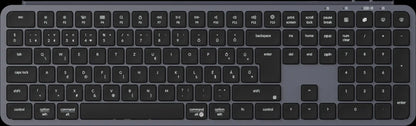 Tastiera wireless ultra-sottile Keychron B6 Pro layout ISO, formato completo, portatile e leggera, con connessioni 2.4GHz e Bluetooth