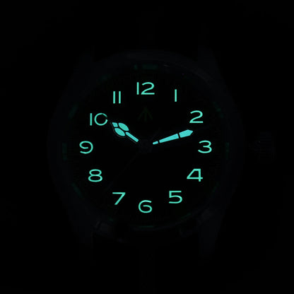 Militado ML08 Vintage Black Watch VH31 Sweep Quartz Wristwatch Ar Sapphire Crystal Luminous C3 BGW9 100 Waterproof Watches Man