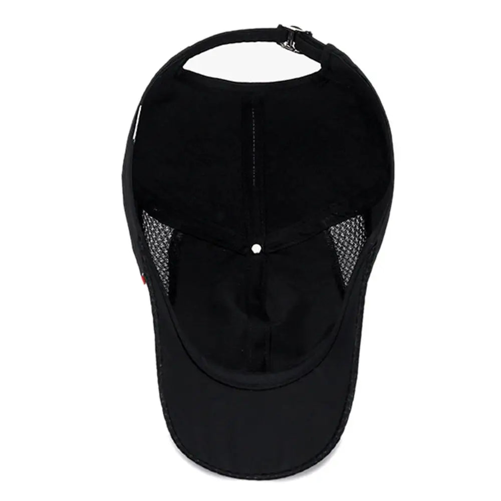 Waterproof Cotton Quick Dry Baseball Cap Snapback Hats Mesh Sun Hat