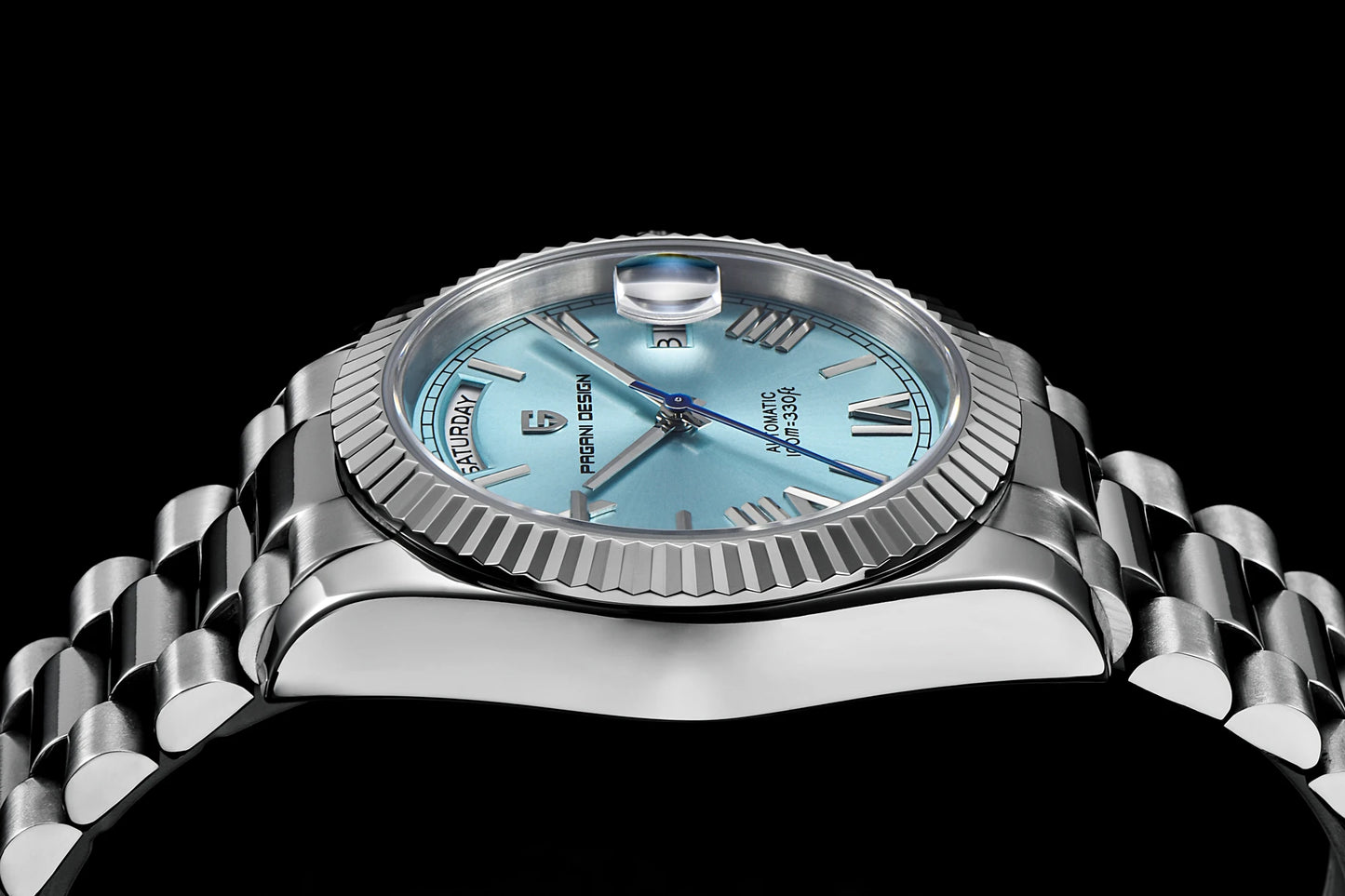 PAGANI DESIGN Luxury Men Watch Sapphire mirror Luminous Stainless Steel Watch Week Date Mechanical Waterproof ST16 Man watch