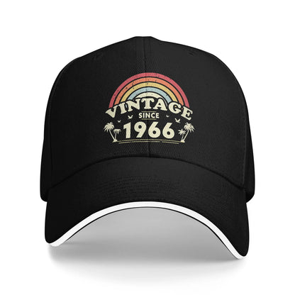 Men Women Born in 1966 vintage age 60 years old funny 60th birthday Hat Fashion Baseball Cap  Sun Hat Travel Headewear